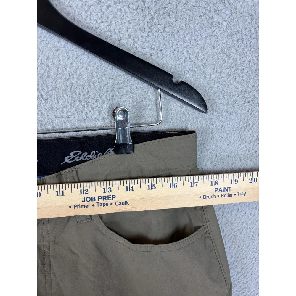 Eddie Bauer Pants Mens 36x30 Beige Nylon Stretch Chino Casual Travel Outdoor Men